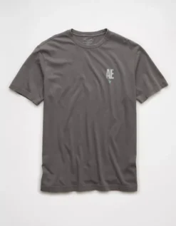 AE Logo Graphic T-Shirt Haze Grey -American Eagle Fashion 0181 4659 036 f