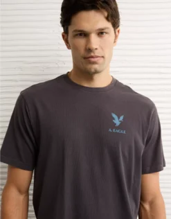 AE Logo Graphic T-Shirt Faded Black