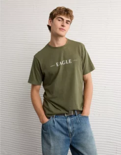 AE Logo Graphic T-Shirt Olive Daze