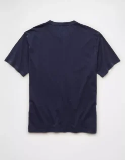 AE Logo Graphic T-Shirt Indigo Waters -American Eagle Fashion 0181 4664 445 b