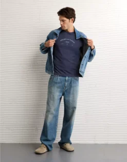 AE Logo Graphic T-Shirt Indigo Waters