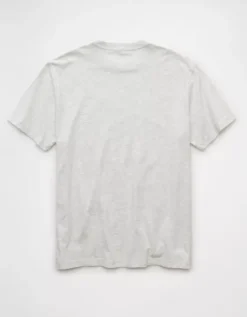 AE Logo Graphic T-Shirt Heather Frost -American Eagle Fashion 0181 4668 062 b