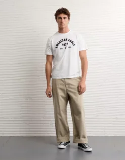 AE Graphic T-Shirt White -American Eagle Fashion 0181 4675 100 os