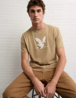 AE Graphic T-Shirt Khaki -American Eagle Fashion 0181 4675 212 d2