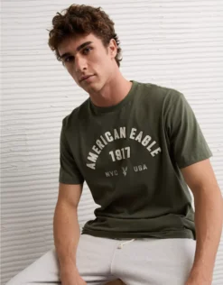 AE Graphic T-Shirt Olive Fun