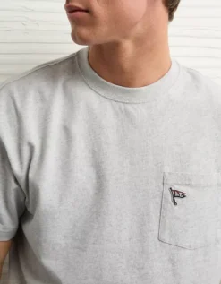 AE Boxy Nautical Graphic T-Shirt Heather Frost -American Eagle Fashion 0181 4732 062 os