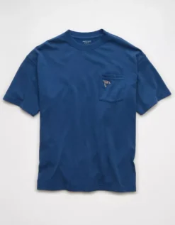 AE Boxy Nautical Graphic T-Shirt Jeweled Blue -American Eagle Fashion 0181 4733 420 f