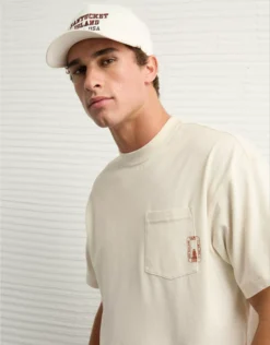 AE Boxy Nautical Graphic T-Shirt Bone Khaki