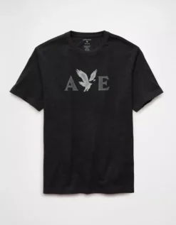 AE Lightweight Icon Logo Graphic T-Shirt Charcoal Heather -American Eagle Fashion 0181 4819 027 f