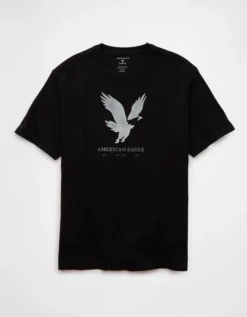 AE Lightweight Icon Logo Graphic T-Shirt Bold Black -American Eagle Fashion 0181 4819 064 f