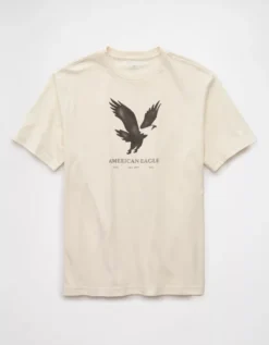 AE Lightweight Icon Logo Graphic T-Shirt Cream -American Eagle Fashion 0181 4819 106 f