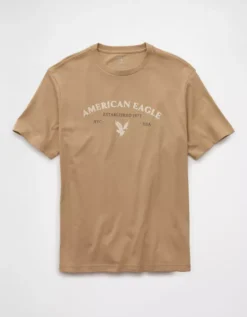 AE Lightweight Icon Logo Graphic T-Shirt Khaki -American Eagle Fashion 0181 4819 212 f