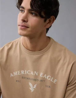 AE Lightweight Icon Logo Graphic T-Shirt Khaki