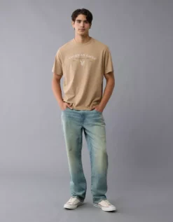 AE Lightweight Icon Logo Graphic T-Shirt Khaki -American Eagle Fashion 0181 4819 212 os