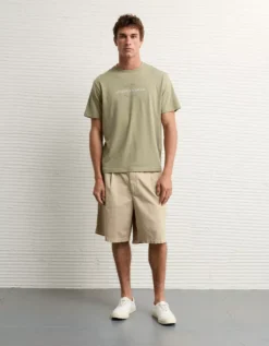 AE Lightweight Icon Logo Graphic T-Shirt Leaf Green -American Eagle Fashion 0181 4819 308 os