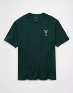 AE Lightweight Icon Logo Graphic T-Shirt Emerald -American Eagle Fashion 0181 4819 311 f