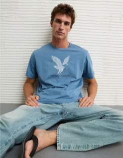 AE Lightweight Icon Logo Graphic T-Shirt Blue Vibe