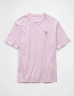 AE Lightweight Icon Logo Graphic T-Shirt Pastel Orchid -American Eagle Fashion 0181 4819 577 f