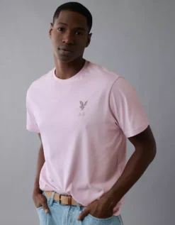 AE Lightweight Icon Logo Graphic T-Shirt Pastel Orchid -American Eagle Fashion 0181 4819 577 os