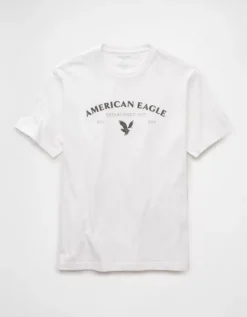 AE Lightweight Icon Logo Graphic T-Shirt Air White -American Eagle Fashion 0181 4820 101 f