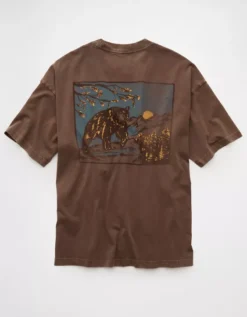 AE Boxy Destination Graphic T-Shirt Espresso Kiss -American Eagle Fashion 0181 4920 097 b