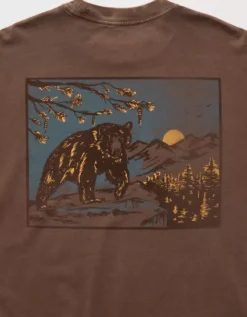 AE Boxy Destination Graphic T-Shirt Espresso Kiss -American Eagle Fashion 0181 4920 097 d1