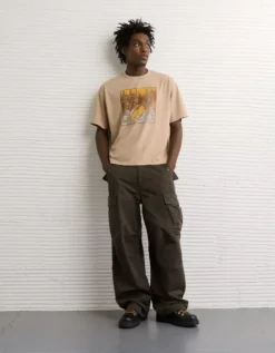 AE Boxy Graphic T-Shirt Khaki -American Eagle Fashion 0181 4920 212 os