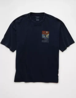 AE Boxy Destination Graphic T-Shirt Navy -American Eagle Fashion 0181 4920 410 f