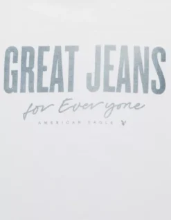 AE Great Jeans Boxy Graphic T-Shirt White -American Eagle Fashion 0181 5804 100 d1