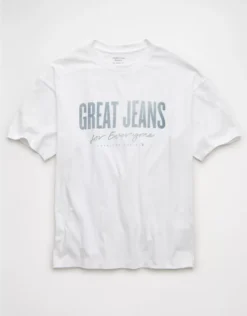 AE Great Jeans Boxy Graphic T-Shirt White