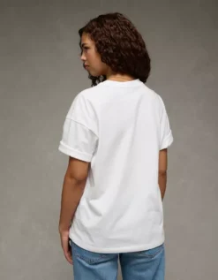 AE Great Jeans Boxy Graphic T-Shirt White -American Eagle Fashion 0181 5804 100 ob