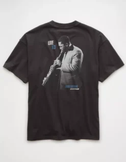 AE Boxy John Coltrane Graphic T-Shirt Ebony -American Eagle Fashion 0185 4314 014 b