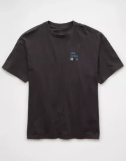 AE Boxy John Coltrane Graphic T-Shirt Ebony -American Eagle Fashion 0185 4314 014 f
