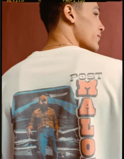 AE Boxy Post Malone Graphic T-Shirt Air White