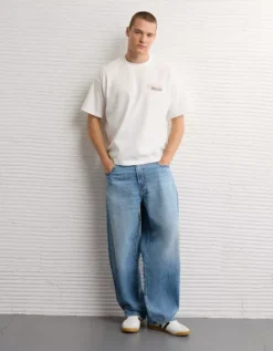 AE Boxy Post Malone Graphic T-Shirt Air White -American Eagle Fashion 0185 4698 101 os