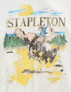 AE Boxy Chris Stapleton Graphic T-Shirt Air White -American Eagle Fashion 0185 4750 101 d1