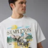 AE Boxy Chris Stapleton Graphic T-Shirt Air White