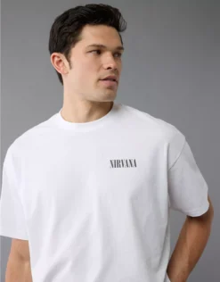 AE Boxy Nirvana Graphic T-Shirt White
