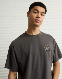 AE Boxy Miller Graphic T-Shirt Dusted Slate