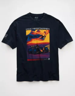 Oracle Red Bull Racing X AE Boxy Graphic T-Shirt Navy -American Eagle Fashion 0185 4932 410 f