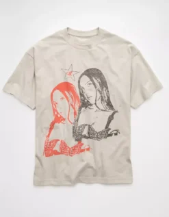 AE Boxy Olivia Rodrigo Graphic T-Shirt Stone Harbor -American Eagle Fashion 0185 4936 021 f