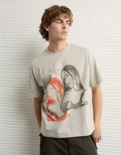 AE Boxy Olivia Rodrigo Graphic T-Shirt Stone Harbor