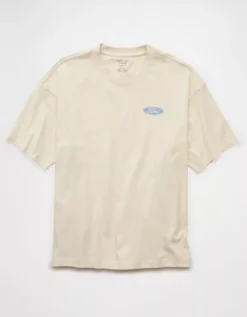 AE Boxy Ford Graphic T-Shirt Cream -American Eagle Fashion 0185 5050 106 f