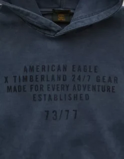 Timberland X AE Fleece Hoodie Navy -American Eagle Fashion 0186 2419 410 d1