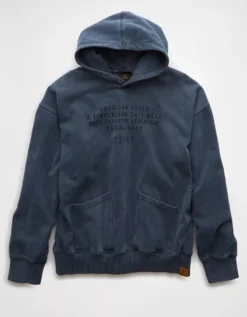 Timberland X AE Fleece Hoodie Navy -American Eagle Fashion 0186 2419 410 f