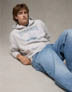 AE X The Summer I Turned Pretty Graphic Hoodie Heather Frost