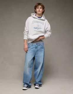 AE X The Summer I Turned Pretty Graphic Hoodie Heather Frost -American Eagle Fashion 0186 2663 062 os