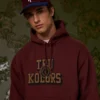 AE X Tru Kolors Heavyweight Graphic Hoodie Burgundy