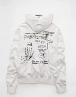 AE Jean-Michel Basquiat Graphic Hoodie White -American Eagle Fashion 0186 2743 100 b