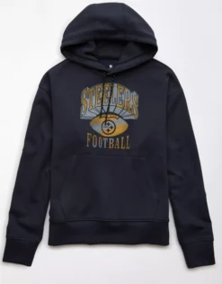 AE NFL Pittsburgh Steelers Hoodie Washed Black